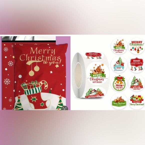 20 10x13 Poly Mailers & 500 Stickers - Picture 1 of 9